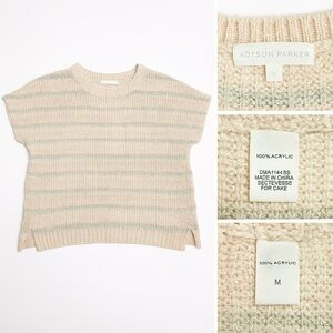 Adyson Parker Striped Knit Sweater – Size M – Retro 90s Cottagecore Vibe